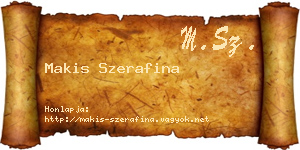 Makis Szerafina névjegykártya